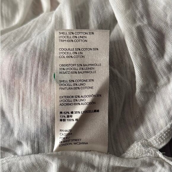 Free People Spring Bound Crochet Detail Top Blue Combo Women's Size S - Picture 7 of 9